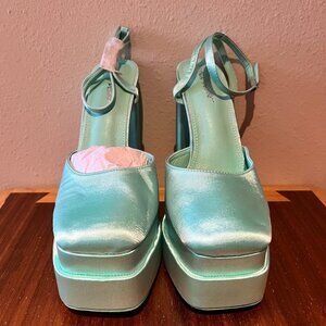 💎 Public Desire Aquamarine Platform Heels – Size 11